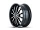 Mazzi Fusion Gloss Black Machined Wheel; 24x9.5 (11-23 RWD Charger, Excluding Widebody)