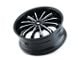 Mazzi Fusion Gloss Black Machined Wheel; 24x9.5 (11-23 RWD Charger, Excluding Widebody)