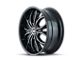 Mazzi Hustler Gloss Black Machined Wheel; 24x9.5 (11-23 RWD Charger, Excluding Widebody)