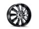 Mazzi Rolla Gloss Black Milled Wheel; 22x9.5 (11-23 RWD Charger, Excluding Widebody)