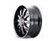 Mazzi Rolla Gloss Black Milled Wheel; 22x9.5 (11-23 RWD Charger, Excluding Widebody)