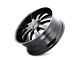 Mazzi Rolla Gloss Black Milled Wheel; 22x9.5 (11-23 RWD Charger, Excluding Widebody)