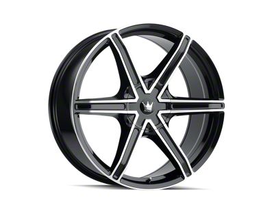 Mazzi Stilts Gloss Black Machined Wheel; 22x9.5 (11-23 RWD Charger, Excluding Widebody)