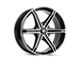 Mazzi Stilts Gloss Black Machined Wheel; 24x9.5 (11-23 RWD Charger, Excluding Widebody)