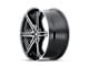 Mazzi Stilts Gloss Black Machined Wheel; 24x9.5 (11-23 RWD Charger, Excluding Widebody)