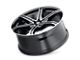 Mazzi Stilts Gloss Black Machined Wheel; 24x9.5 (11-23 RWD Charger, Excluding Widebody)