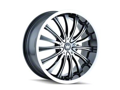 Mazzi Hype Gloss Black Machined Wheel; 18x7.5 (10-14 Mustang GT w/o Performance Pack, V6)