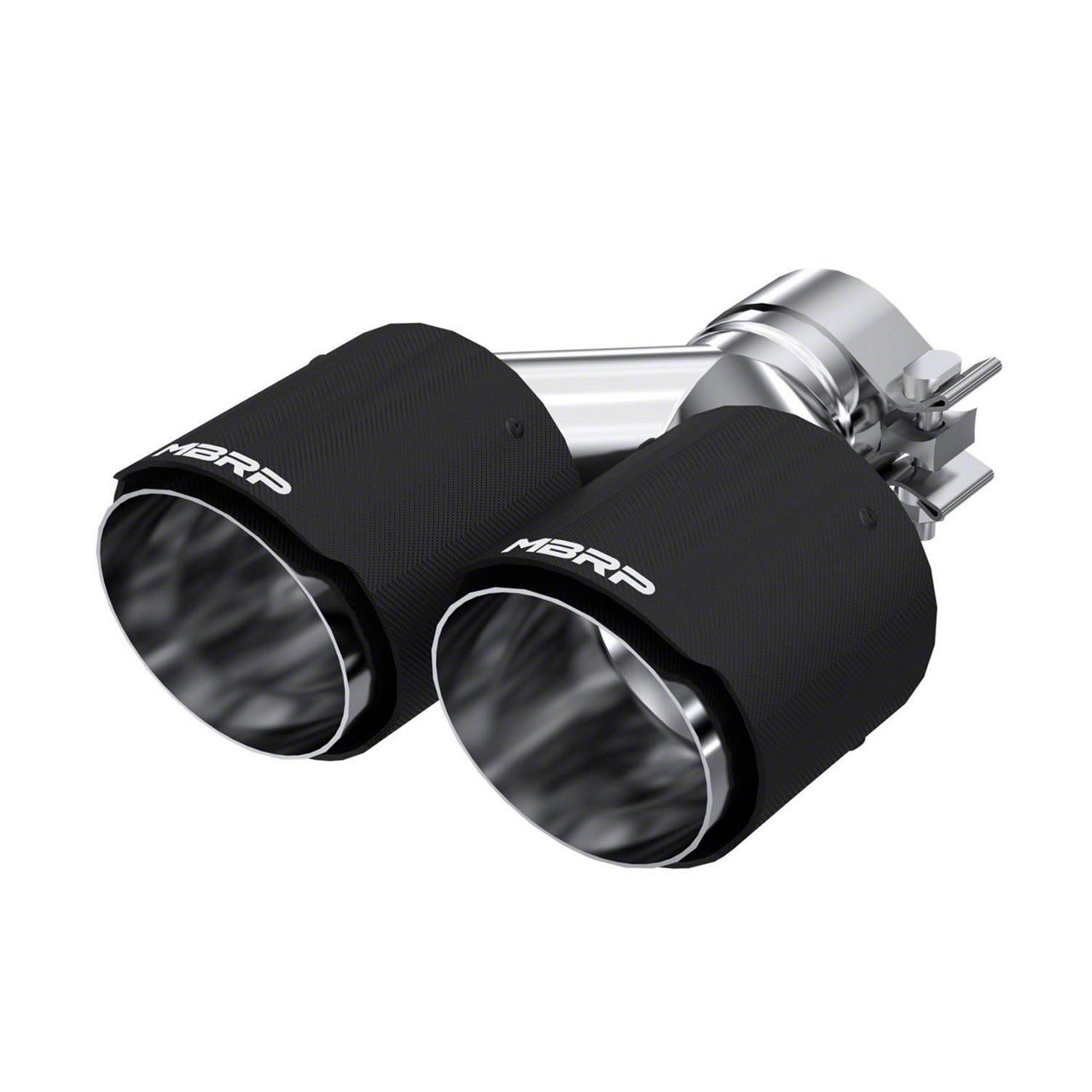 MBRP Charger 4-Inch Dual Exhaust Tip; Carbon Fiber T5177CF (Fits 2.50 ...