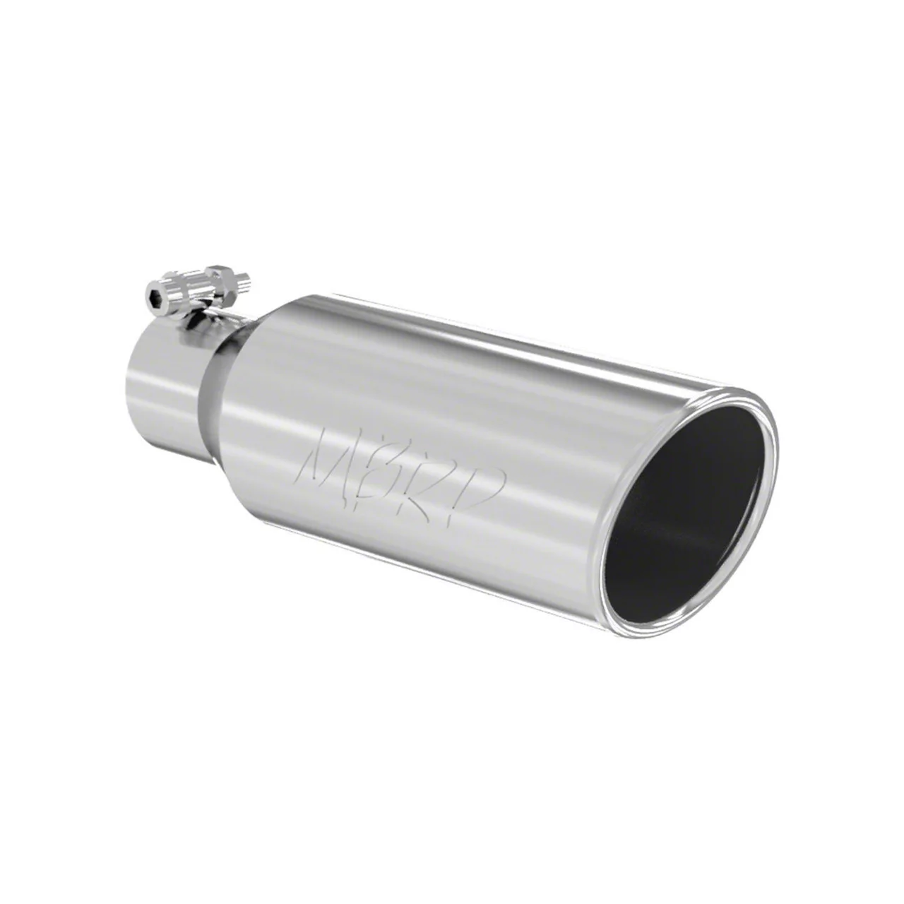 MBRP Mustang 4-Inch Angled Rolled End Exhaust Tip; Polished T5150 (Fits ...