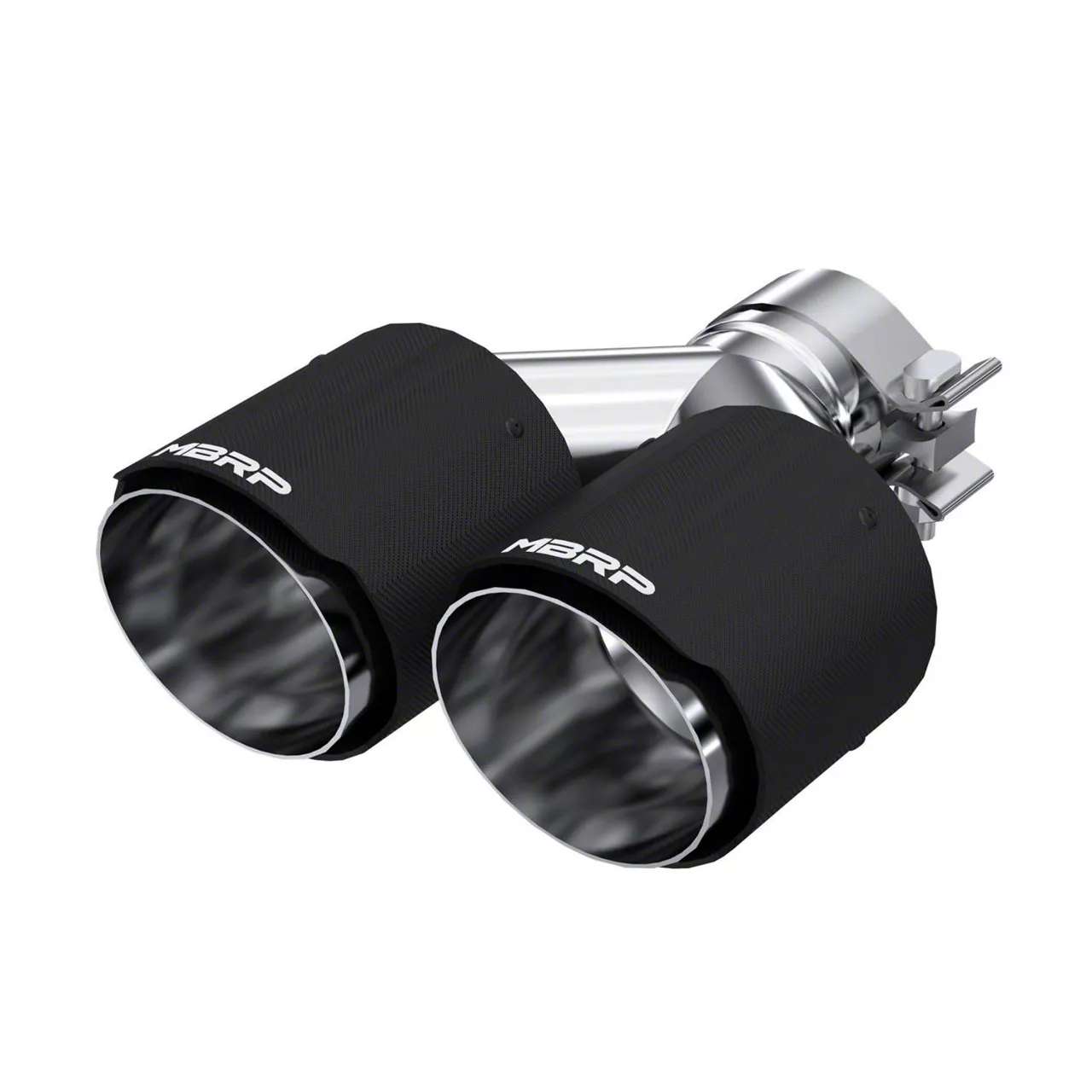 MBRP Mustang 4-Inch Dual Exhaust Tip; Carbon Fiber T5177CF (Fits 2.50 ...