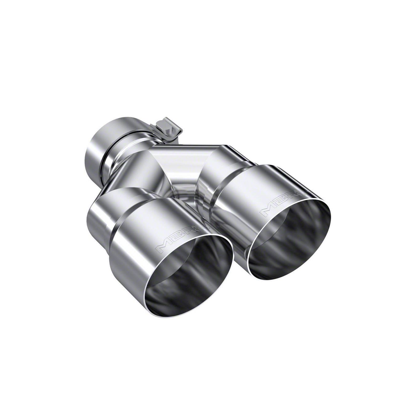 MBRP Mustang Angled Cut Dual Round Exhaust Tip; 4-Inch; Polished ...