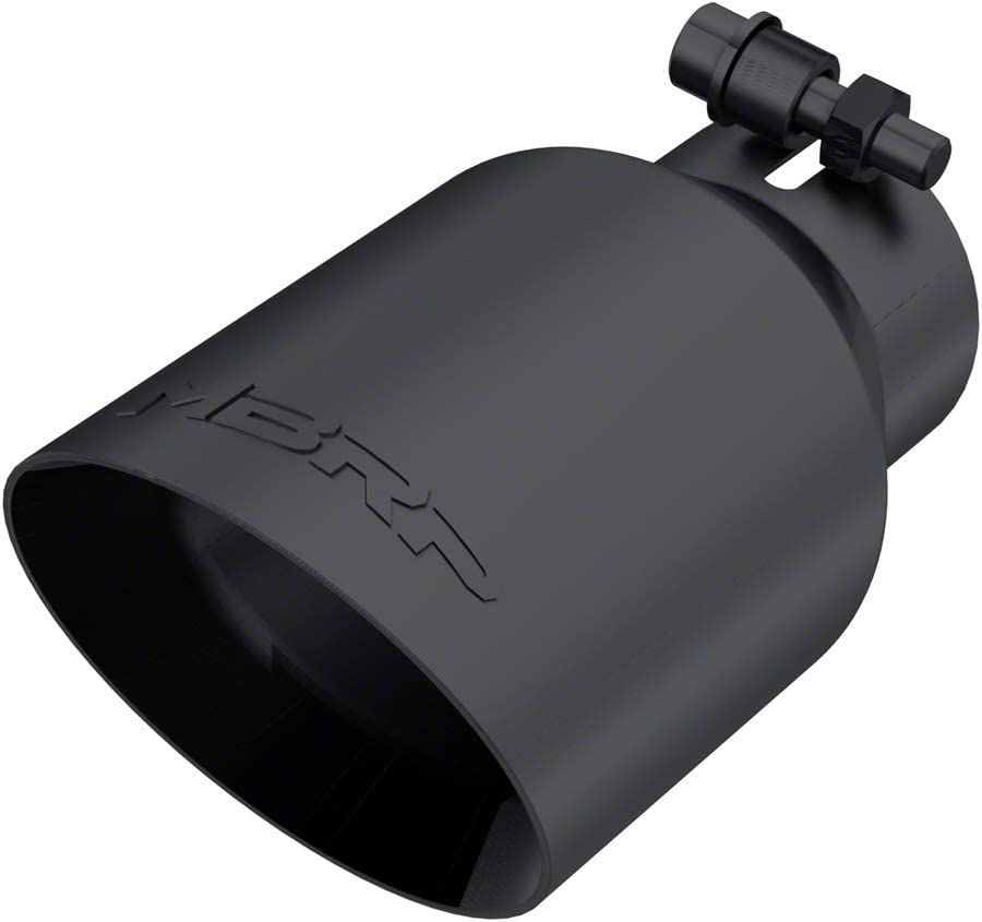 MBRP Mustang 4-Inch Dual Wall Angled Exhaust Tip; Black T5123BLK (Fits ...