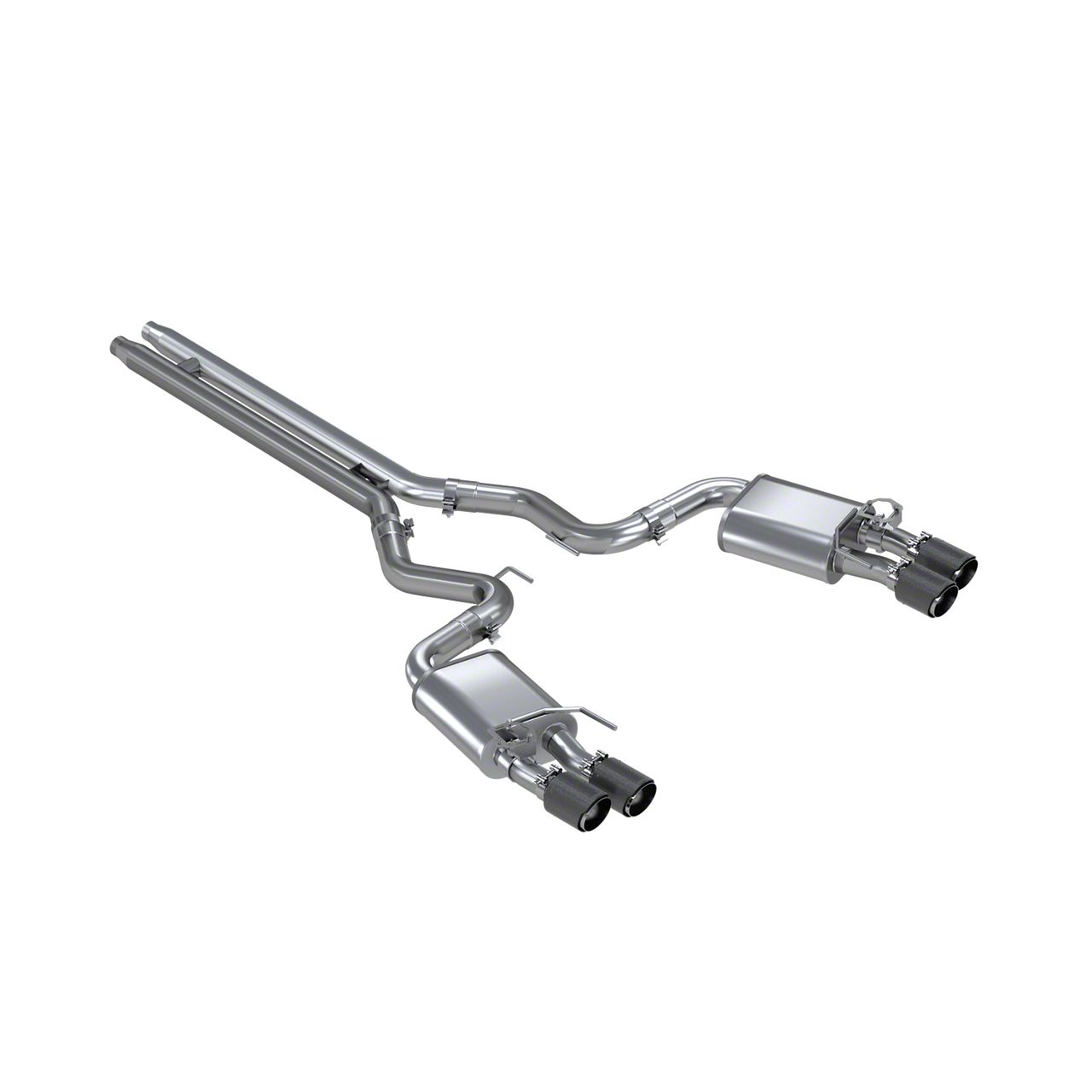 Mbrp Mustang Pro Series Cat Back Exhaust With Carbon Fiber Tips S Cf Mustang Gt W