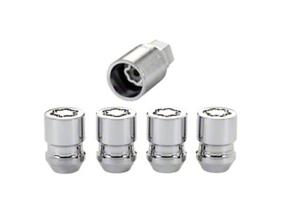 McGard Chrome Cone Seat Wheel Lock Set; 1/2-20; Set of 4 (79-14 Mustang)