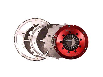 McLeod Mag Force Racing Double Disc Sintered Iron Clutch Kit with 157-Tooth Aluminum Flywheel; Strap Drive; 10-Spline (79-95 V8 Mustang)