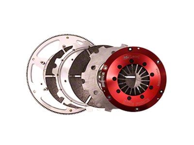 McLeod Mag Force Racing Double Disc Sintered Iron Clutch Kit with 8-Bolt Aluminum Flywheel; Pin Drive; 10-Spline (96-04 Mustang Cobra; 07-09 Mustang GT500)