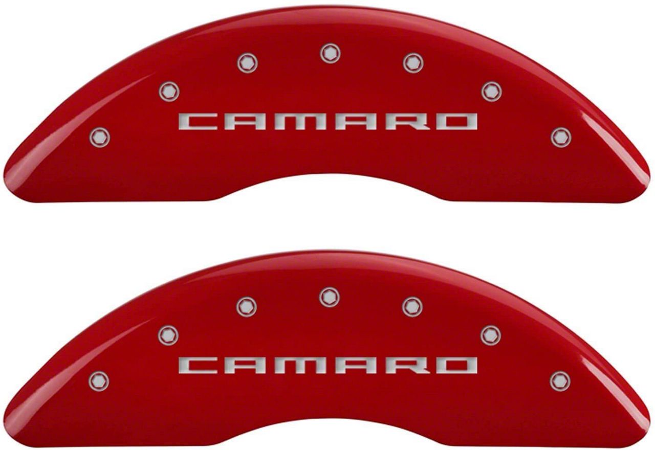 Mgp Camaro Brake Caliper Covers With Gen Camaro Logo Red Front And Rear Sca Rd