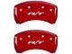 MGP Brake Caliper Covers with Charger and R/T Logo; Red; Front and Rear (09-10 Challenger R/T)