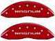 MGP Brake Caliper Covers with Magnum Logo; Red; Front and Rear (09-10 Challenger SE)