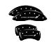 MGP Brake Caliper Covers with Challenger Stripes Logo; Black; Front and Rear (06-10 Charger Base, SE, SXT)