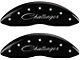 MGP Brake Caliper Covers with Cursive Challenger Logo; Black; Front and Rear (06-10 Charger Daytona R/T, R/T)