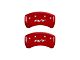 MGP Brake Caliper Covers with Charger and R/T Logo; Red; Front and Rear (06-10 Charger Base, SE, SXT)