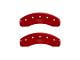 MGP Brake Caliper Covers with Charger and R/T Logo; Red; Front and Rear (06-14 Charger SRT8; 2016 Charger SRT 392)