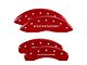 MGP Brake Caliper Covers with Dodge Logo; Red; Front and Rear (06-14 Charger SRT8; 2016 Charger SRT 392)