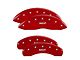MGP Brake Caliper Covers with MGP Logo; Red; Front and Rear (06-14 Charger SRT8; 2016 Charger SRT 392)