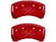 MGP Brake Caliper Covers with Challenger and Vintage R/T Logo; Red; Front and Rear (06-10 Charger Base, SE, SXT)