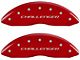 MGP Brake Caliper Covers with Challenger Logo; Red; Front and Rear (06-10 Charger Daytona R/T, R/T)