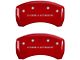 MGP Brake Caliper Covers with Challenger Logo; Red; Front and Rear (06-10 Charger Base, SE, SXT)