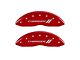 MGP Brake Caliper Covers with Charger Stripes Logo; Red; Front and Rear (06-14 Charger SRT8; 2016 Charger SRT 392)