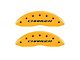 MGP Brake Caliper Covers with Charger and R/T Logo; Yellow; Front and Rear (06-10 Charger Base, SE, SXT)