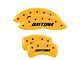 MGP Brake Caliper Covers with Daytona Logo; Yellow; Front and Rear (06-10 Charger R/T)