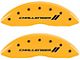 MGP Brake Caliper Covers with Challenger Stripes Logo; Yellow; Front and Rear (06-10 Charger Daytona R/T, R/T)