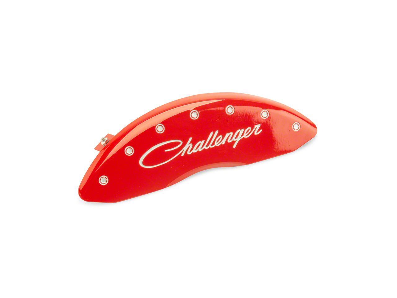 MGP Challenger Red Caliper Covers with Cursive Challenger Logo