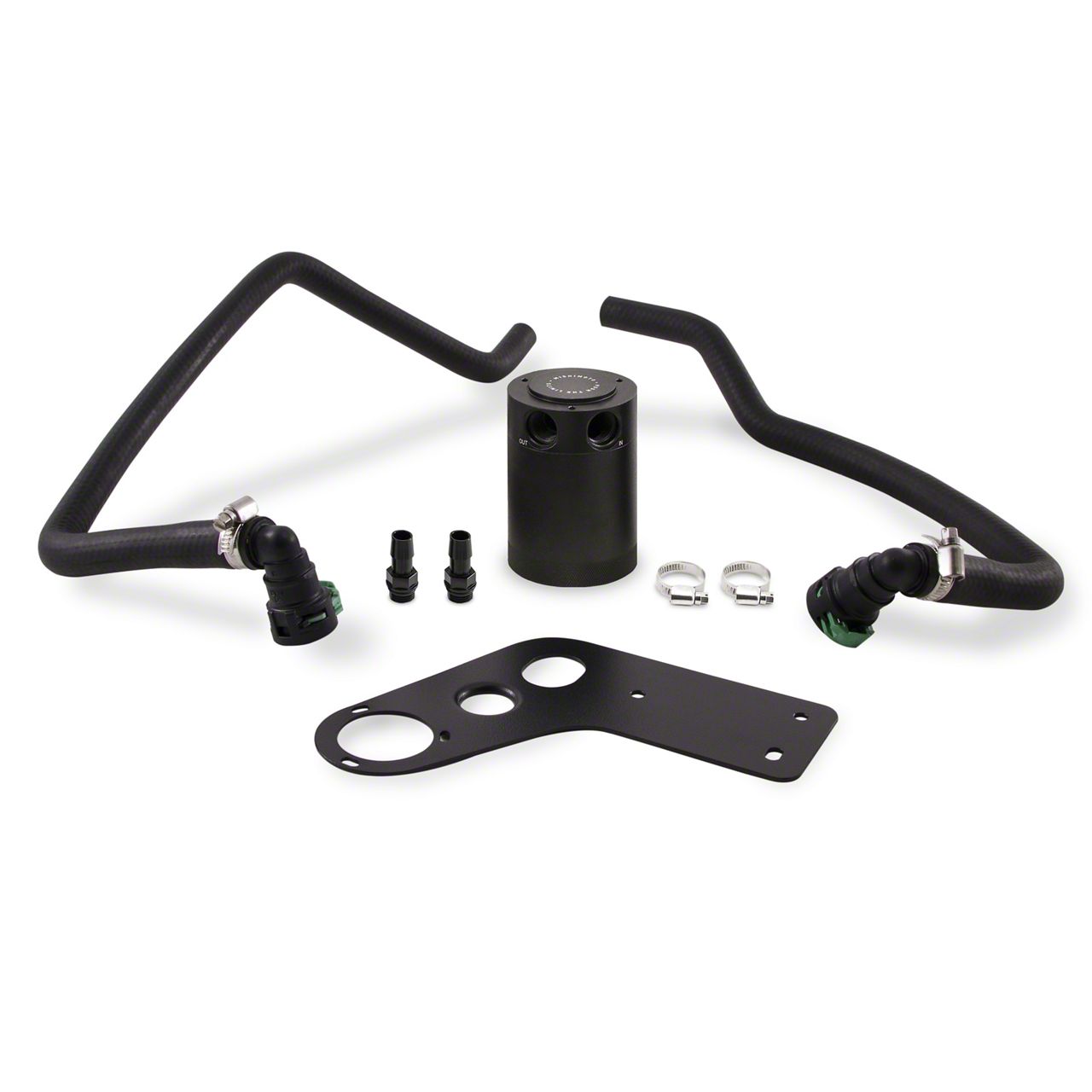 Prosport billet Aluminum baffled Oil Catch can - Black. Vented