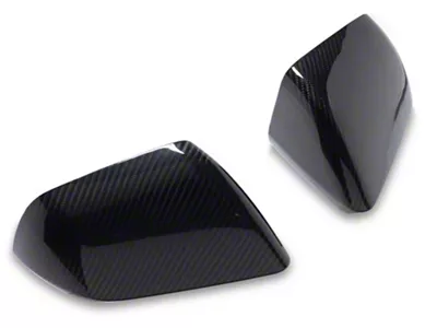 MMD Mirror Covers; Carbon Fiber (15-25 Mustang)