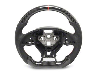 MMD GTC Steering Wheel; Carbon with Red Stripe (16-24 Camaro)