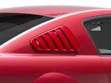 SpeedForm Classic Quarter Window Louvers; Pre-Painted (05-09 Mustang Coupe)