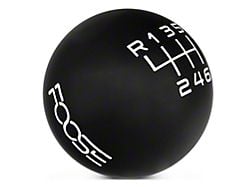 MMD by FOOSE Retro Style 6-Speed Shift Knob with FOOSE Logo; Black (15-25 Mustang, Excluding GT350 & GT500)