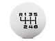 MMD by FOOSE Retro Style 6-Speed Shift Knob with FOOSE Logo; White (15-22 Mustang GT, EcoBoost, V6)