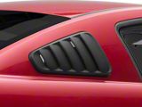 MMD Classic Quarter Window Louvers; Satin Black (05-09 Mustang Coupe)