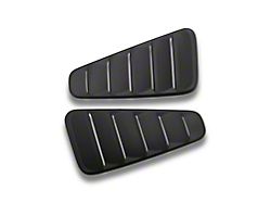 MMD Classic Quarter Window Louvers; Satin Black (05-09 Mustang Coupe)