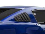 MMD Classic Quarter Window Louvers; Satin Black (10-14 Mustang Coupe)