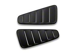 MMD Classic Quarter Window Louvers; Satin Black (10-14 Mustang Coupe)