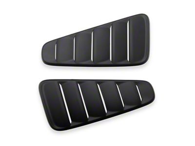 MMD Classic Quarter Window Louvers; Satin Black (10-14 Mustang Coupe)