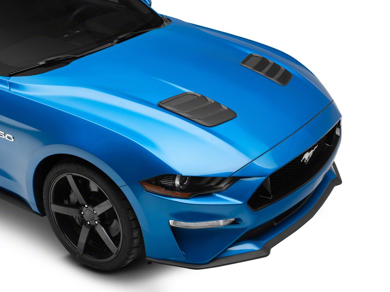 MMD Mustang Hood Vents; Satin Black 438672-99 (18-23 Mustang GT ...