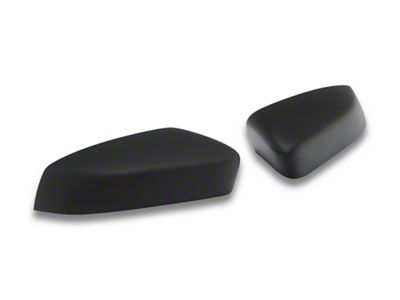 MMD Mirror Covers; Satin Black (10-14 Mustang)